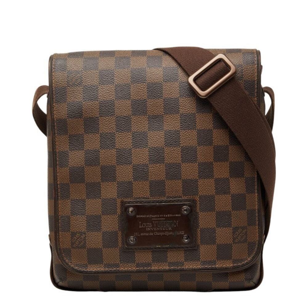 Louis Vuitton Damier Ebene Brooklyn PM Shoulder Bag Brown